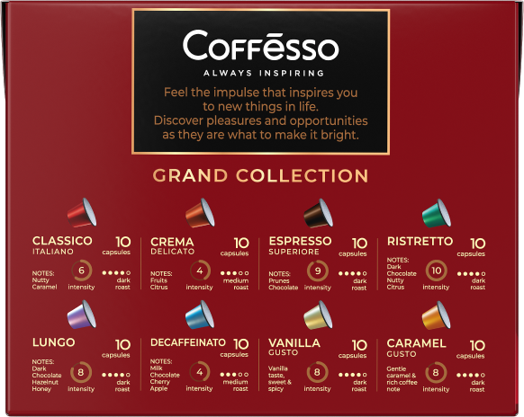 Капсулы Nespresso Coffesso Ассорти 8 вкусов фото 2